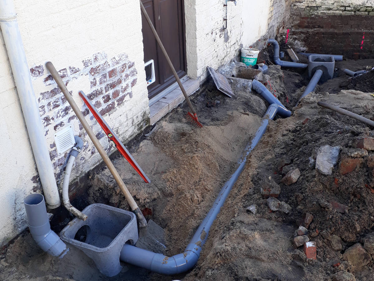 Pavage avec gestion des évacuations des eaux